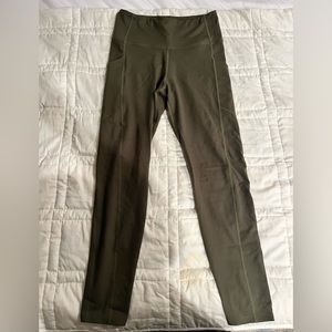 Figs workout pants. Spandex. Olive green. Medium